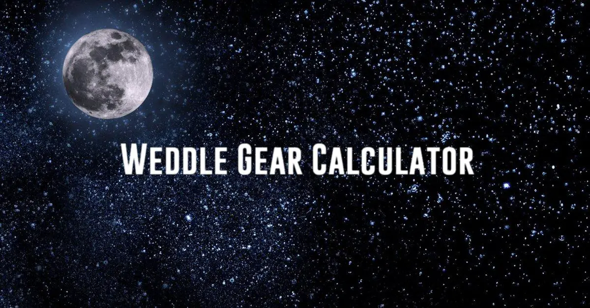 Weddle Gear Calculator